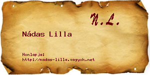 Nádas Lilla névjegykártya